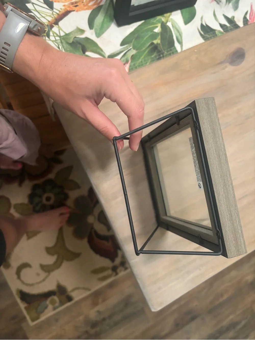 Wood-Frame Glass Display Box - Brown and two black